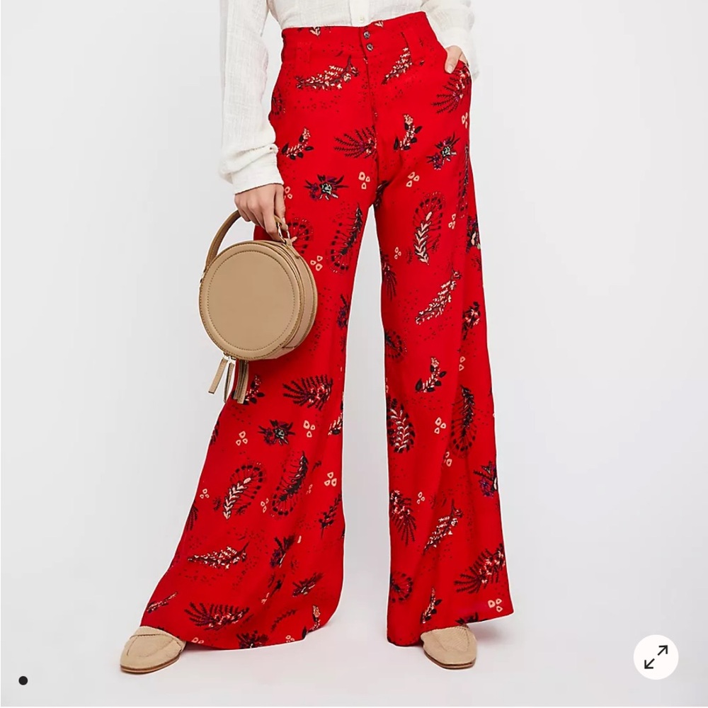 Free People One Tuxedo Wise-Leg Pant Sz 8